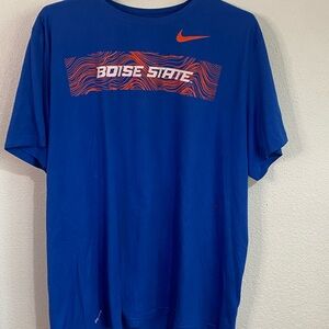 Nike Blue Boise State Bar Graphic Short Sleeve Tee